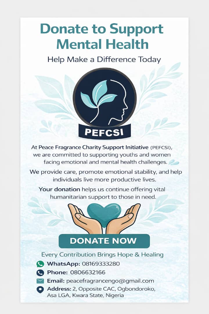 Donation flyer to support mental health programs