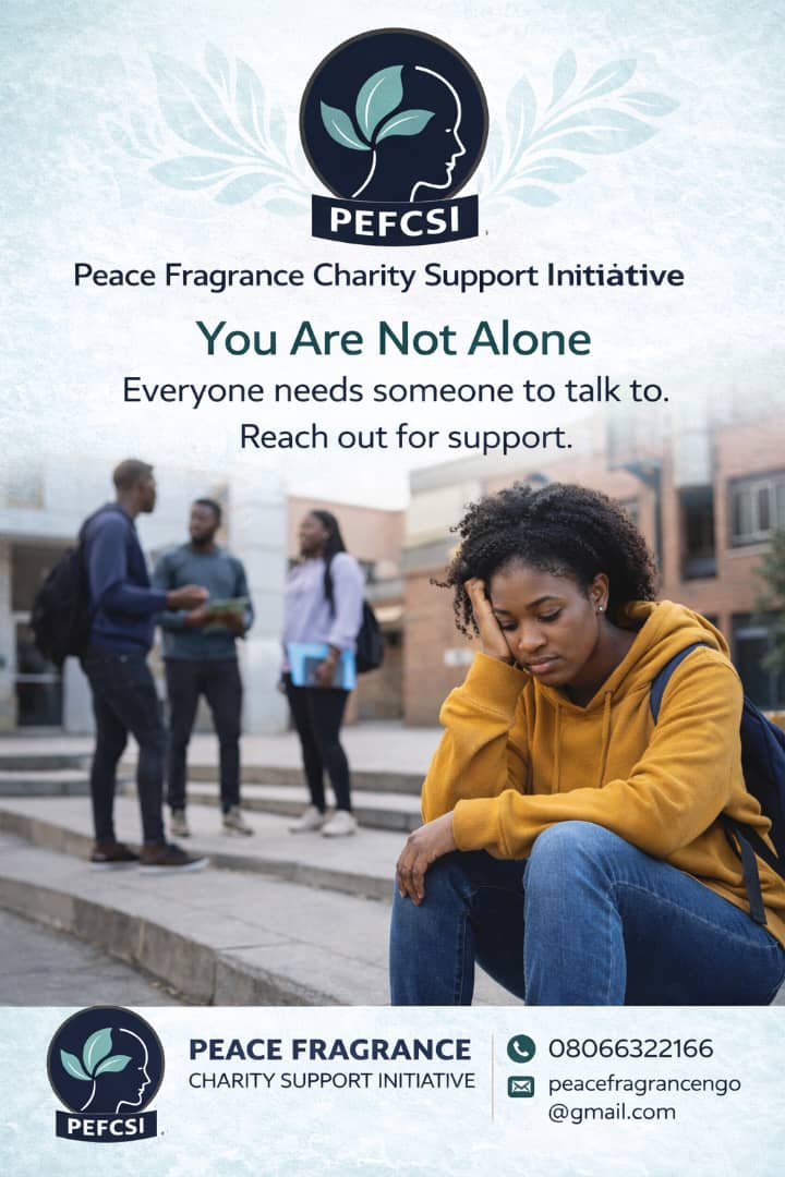 Poster reminding youths they are not alone